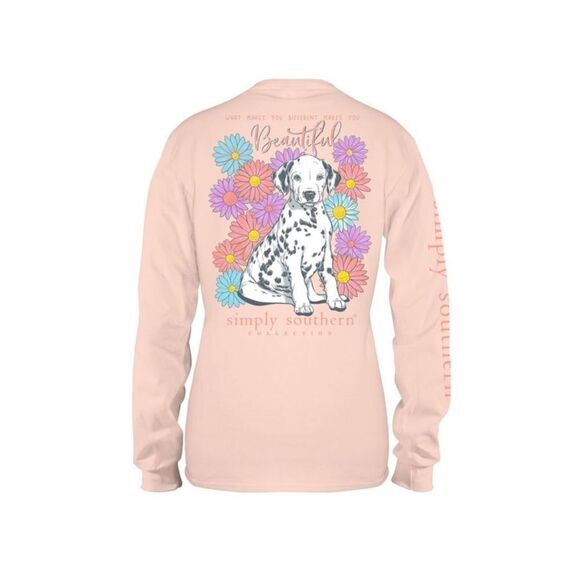 SIMPLY SOUTHERN Jr M What Makes You Different Makes You Beautiful Dalmation Tee - Picture 9 of 10